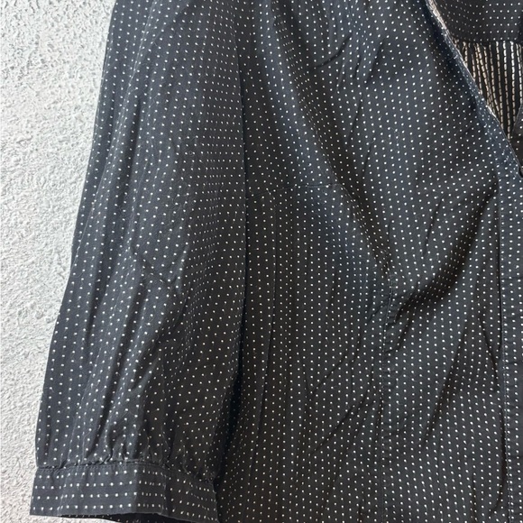 Lane Bryant Black and White Dotted Blouse - Picture 4 of 6